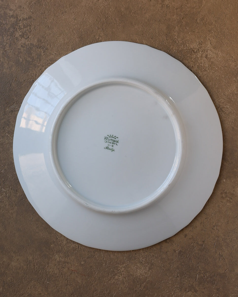 Servizio da tavola per quattro in porcellana Richard Ginori, forma Vecchio Ginori, 13 pezzi, Italia, anni ‘80