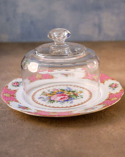 Campana in cristallo a scudi molati, Francia, inizio Novecento – Ø 18 cm