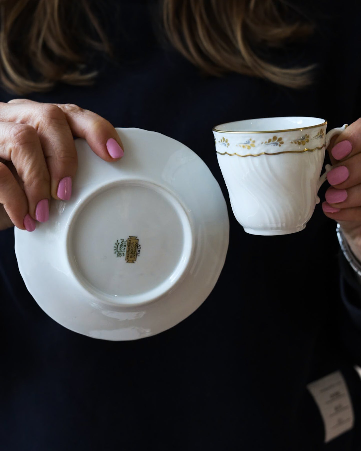 Servizio da caffè da 12 completo . Richard Ginori vecchio ginori fiori oro