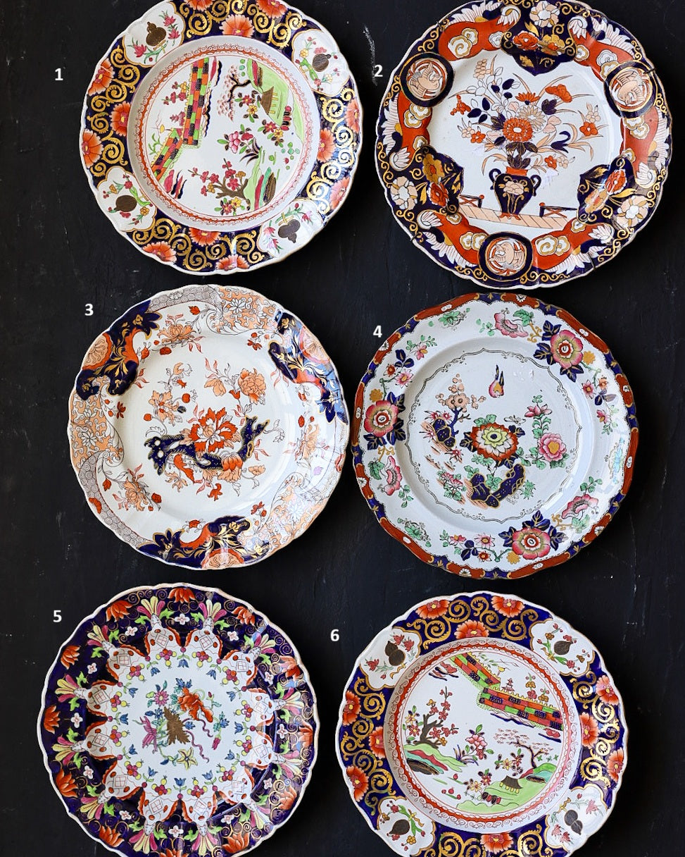 preferiti  Piatti Stone China Inglesi a Decoro Policromo Imari e Chinoiserie, Inghilterra Pieno Ottocento