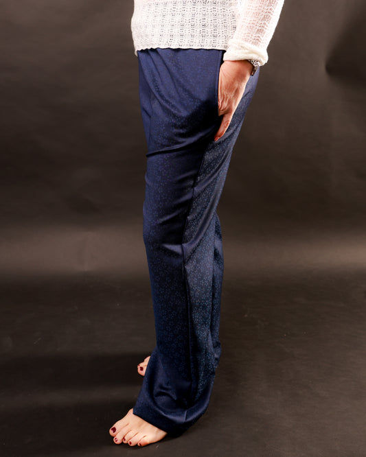 Pantalone Donna Loungewear con Elastico in Vita - Lana 120s e Seta Made in Italy - Heyfoo