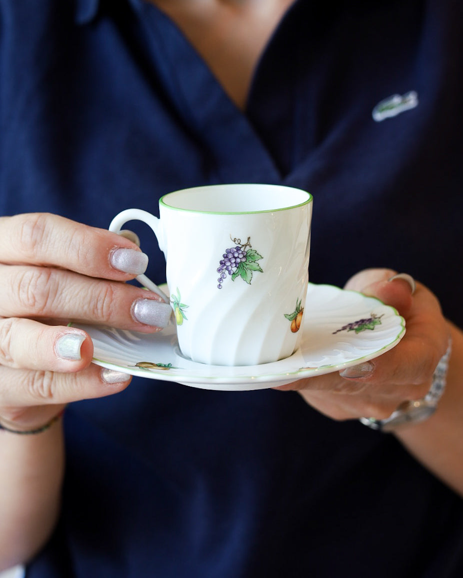 Servizio da caffè Richard Ginori ancona decoro eden con piatto torta