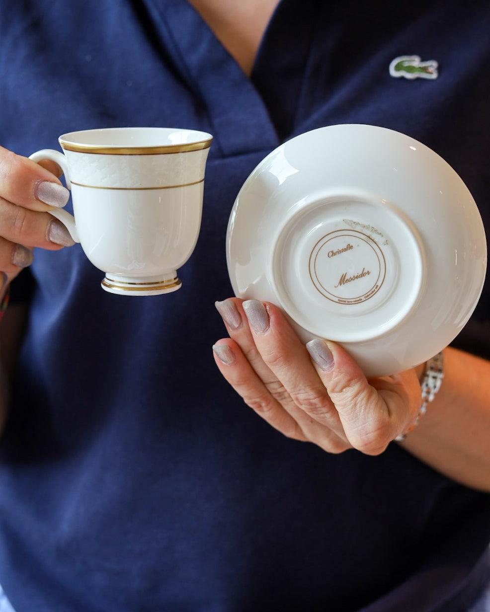 Servizio tazze da caffè da 6 christofle decoro messidor