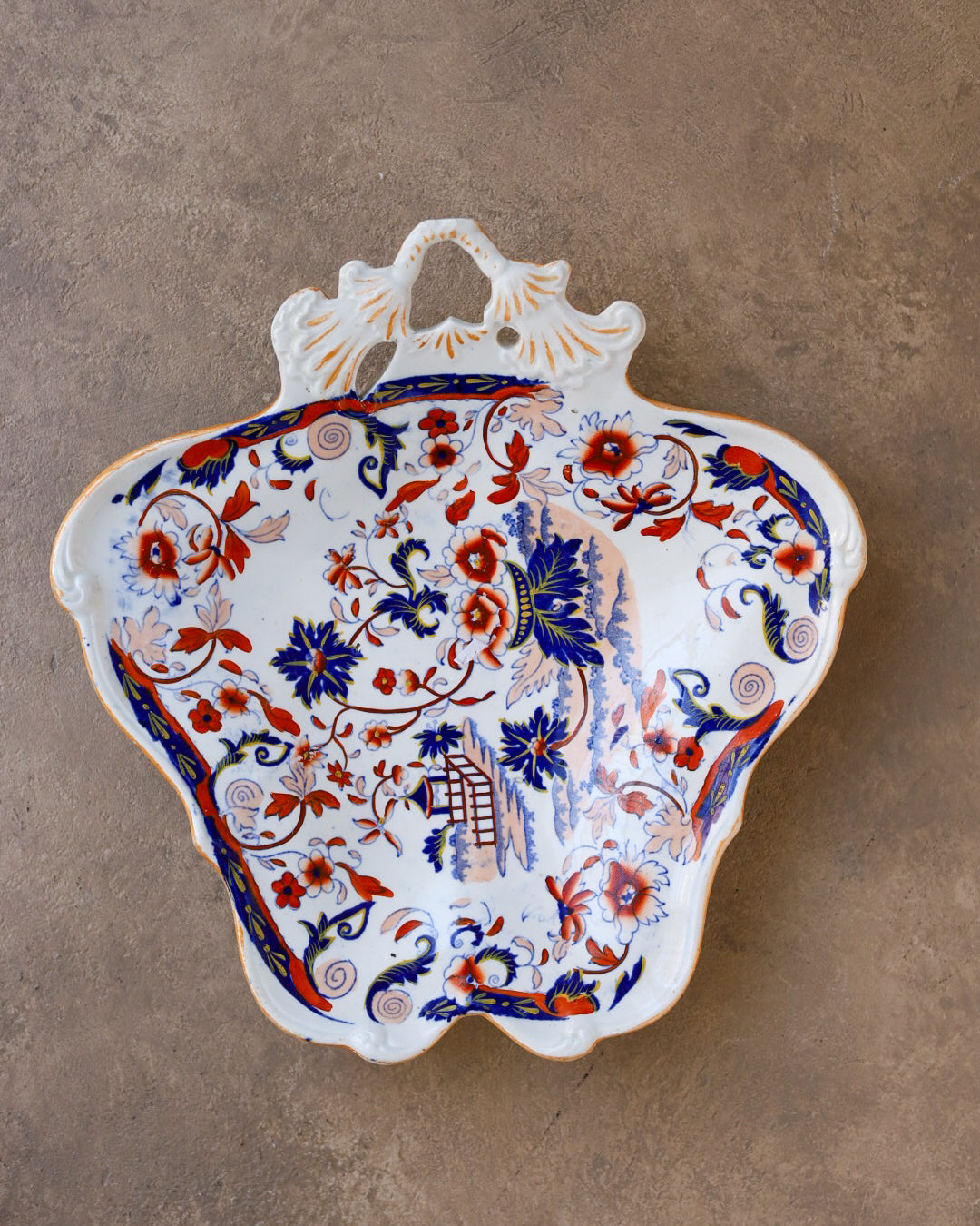 Coppia di Vassoietti Ironstone Inglese Decoro Imari, Attribuiti a Mason's — Inghilterra Metà/Fine Ottocento