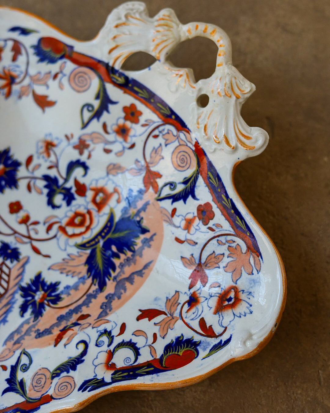 Coppia di Vassoietti Ironstone Inglese Decoro Imari, Attribuiti a Mason's — Inghilterra Metà/Fine Ottocento