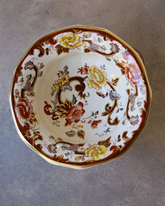 Portafrutta Mason's Ironstone "Brown Velvet", Inghilterra Anni '50/'60