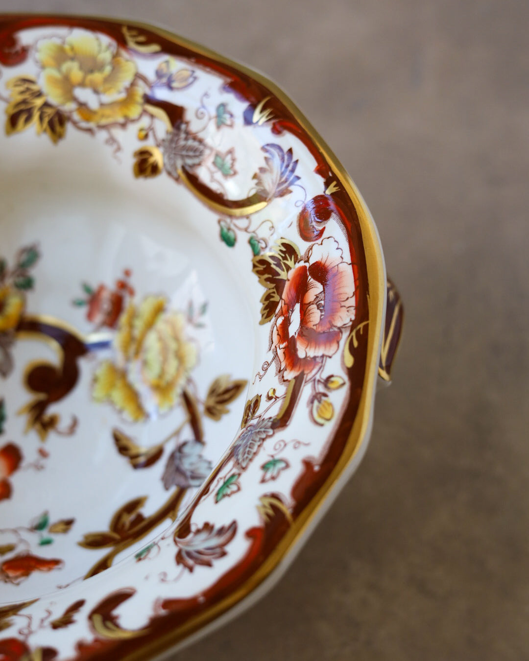 Portafrutta Mason's Ironstone "Brown Velvet", Inghilterra Anni '50/'60
