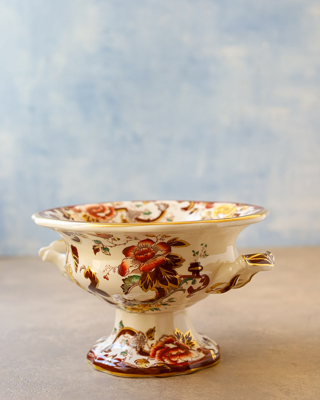 Portafrutta Mason's Ironstone "Brown Velvet", Inghilterra Anni '50/'60