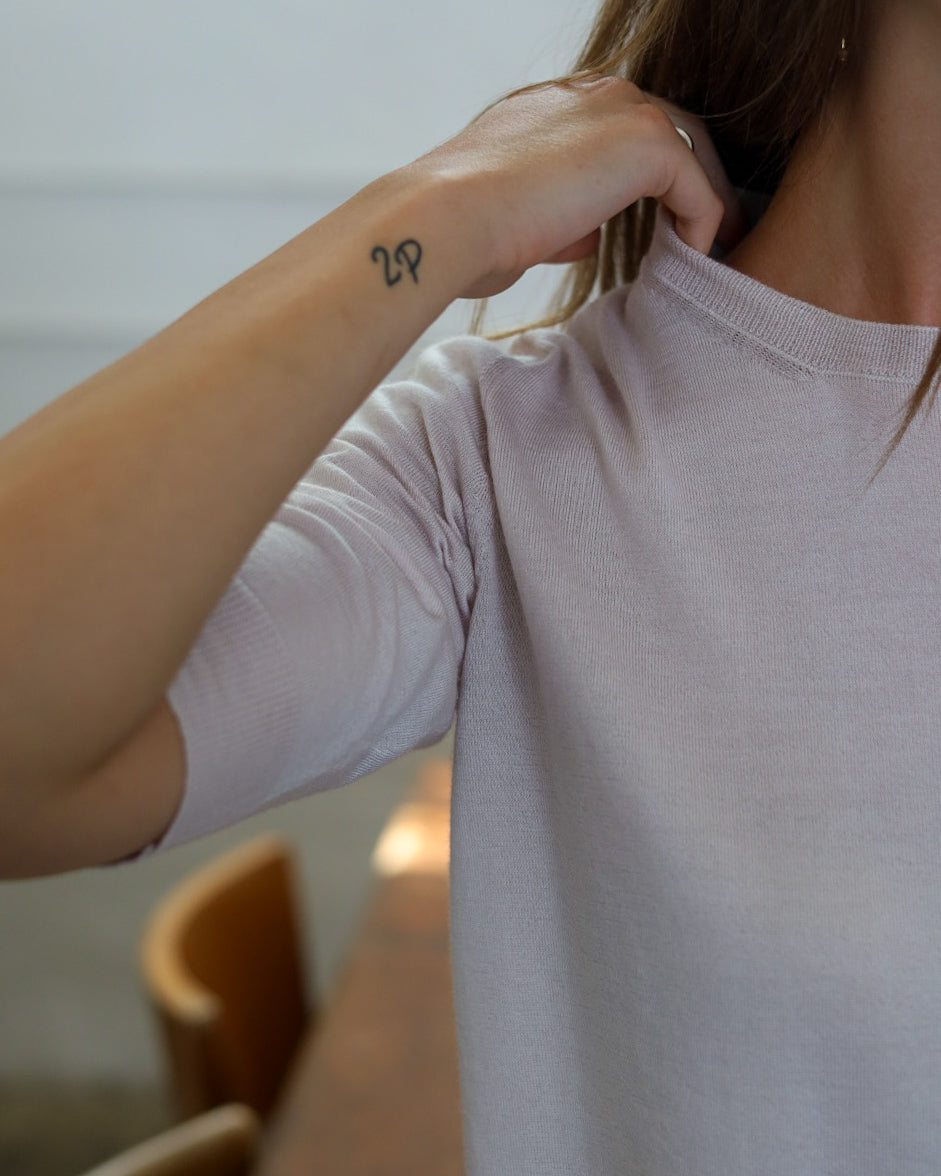 LISE 24.24 — Maglia Manica Lunga in Cashmere e Seta — Filato Cariaggi Jaipur, Maglificio Veneto, Made in Italy