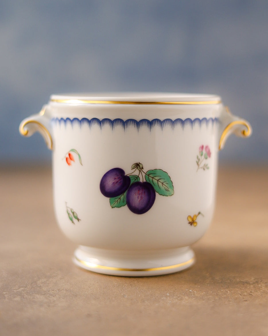 Cachepot Richard Ginori Manifattura di Doccia — Decoro "Italian Fruit" — Seconda Metà del XX Secolo