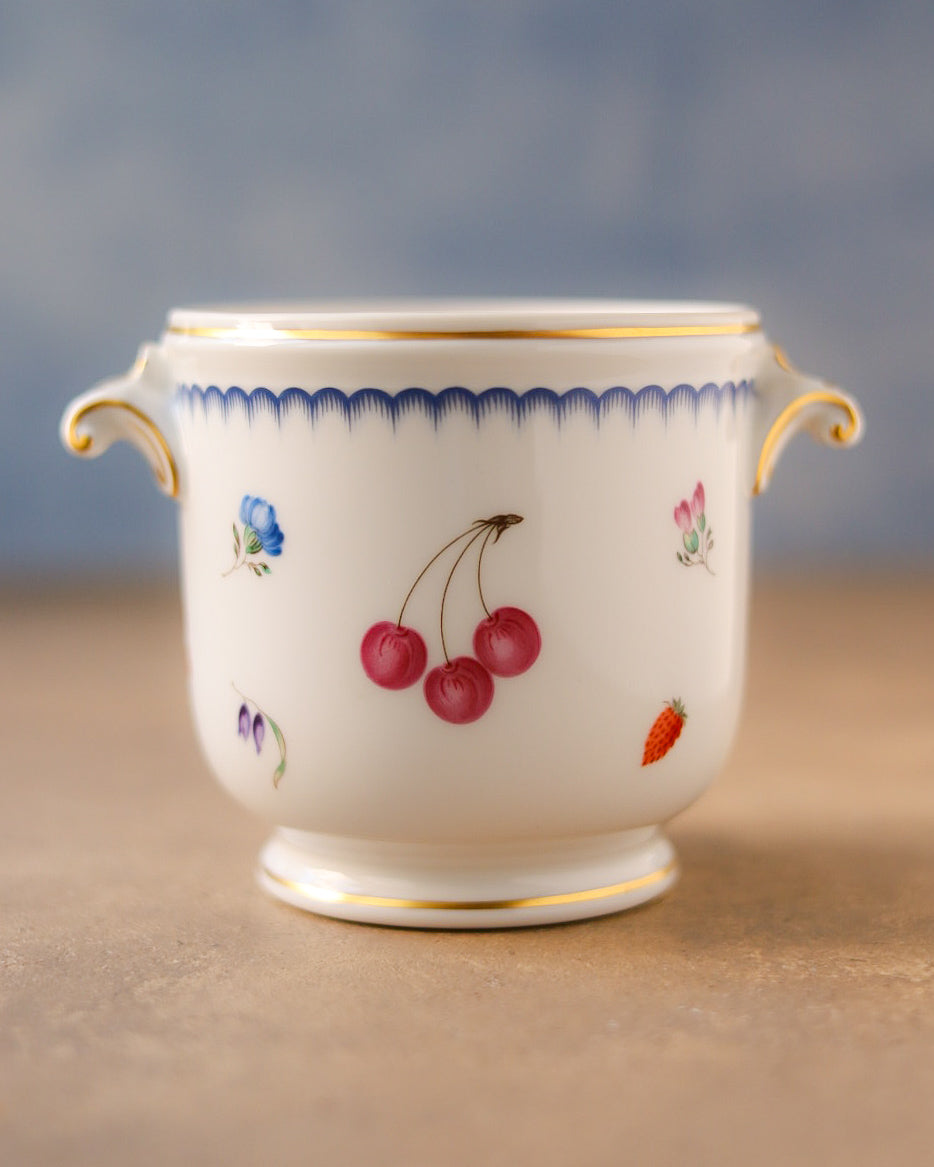 Cachepot Richard Ginori Manifattura di Doccia — Decoro "Italian Fruit" — Seconda Metà del XX Secolo