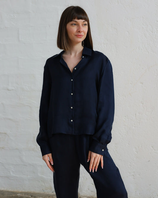Camicia in Twill di Pura Seta — Manifattura Artigianale Made in Italy