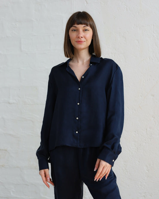 Camicia in Twill di Pura Seta — Manifattura Artigianale Made in Italy