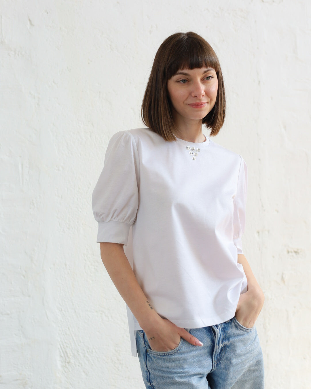 HYP31.31 — T-shirt in Cotone Filo di Scozia — Ricamo a Mano, Manifattura Made in Italy - special