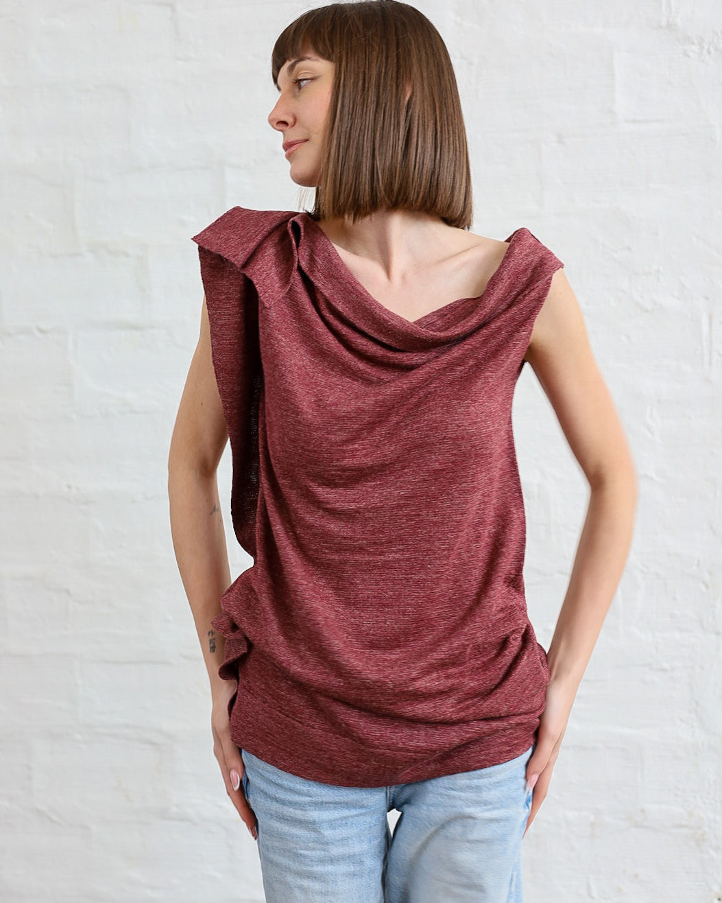 LOVE 21.21 — Canotta in Lino e Seta Tussah — Maglificio Artigianale Veneto, Made in Italy