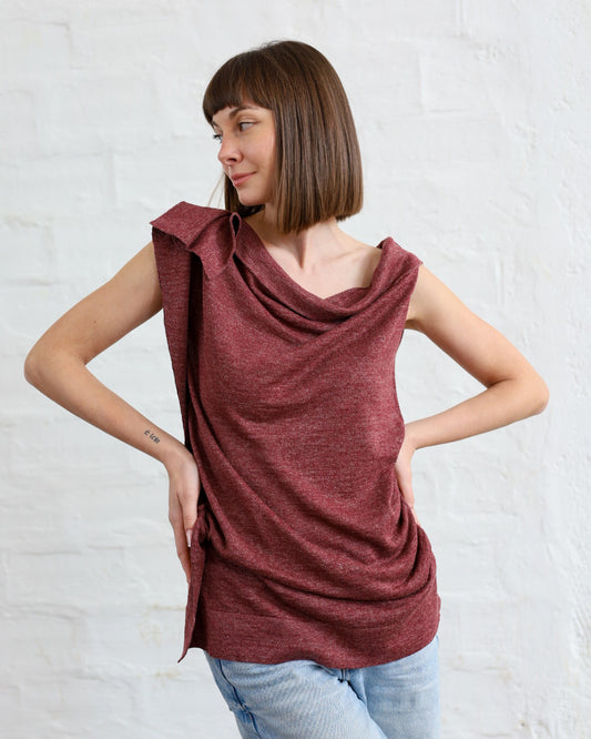 LOVE 21.21 — Canotta in Lino e Seta Tussah — Maglificio Artigianale Veneto, Made in Italy
