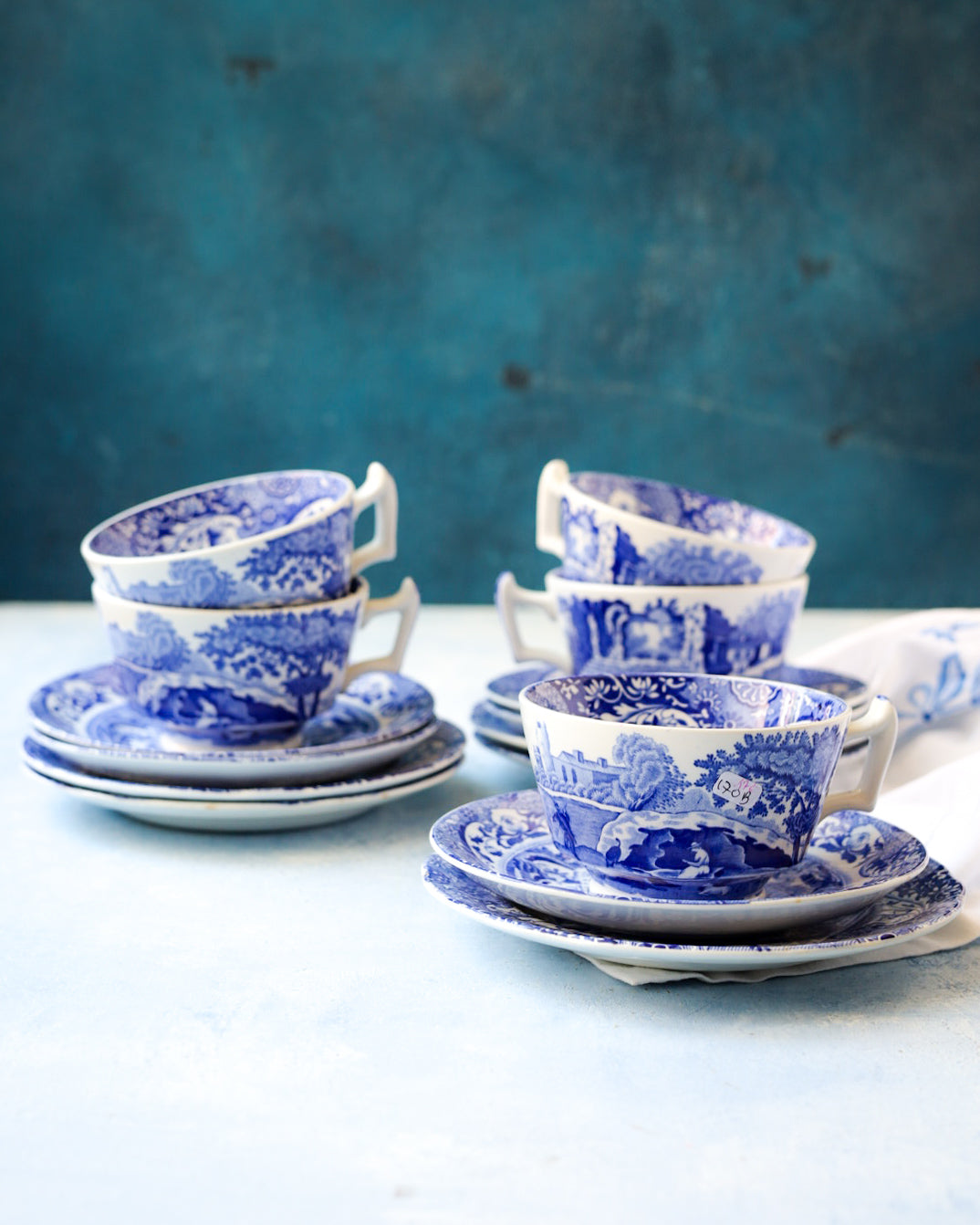 Coppia trio spode decoro italian