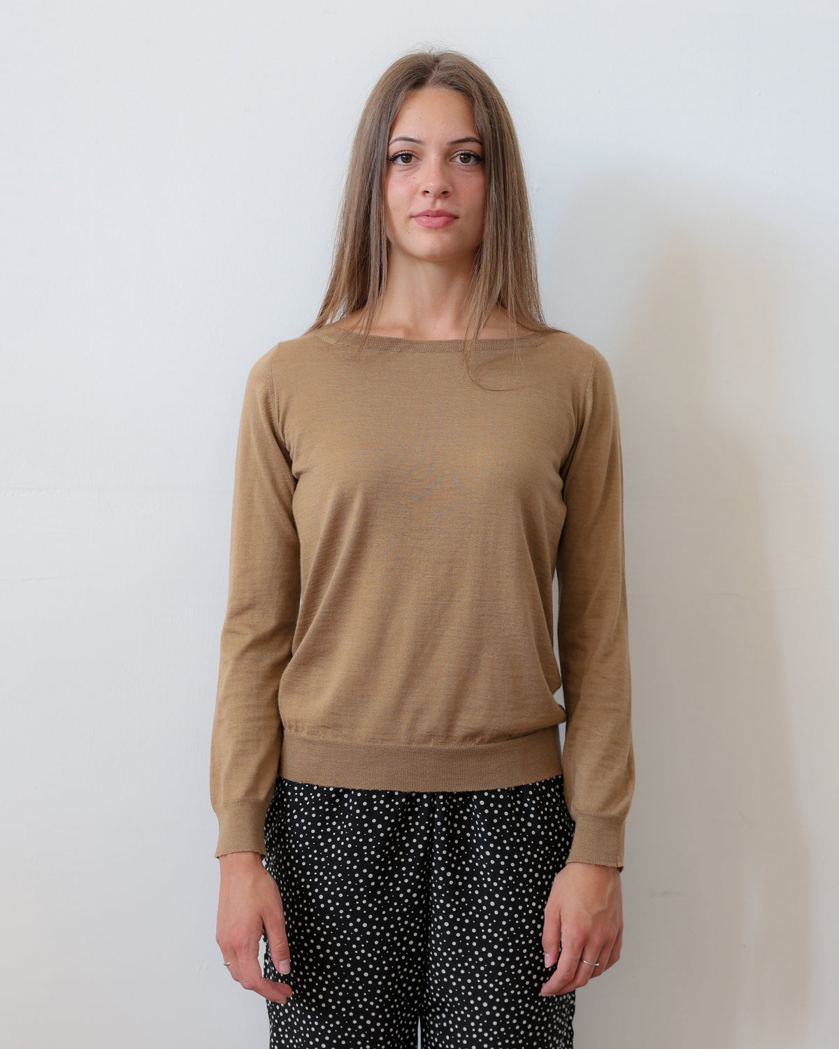 LISE 24.24 — Maglia Manica Lunga in Cashmere e Seta — Filato Cariaggi Jaipur, Maglificio Veneto, Made in Italy