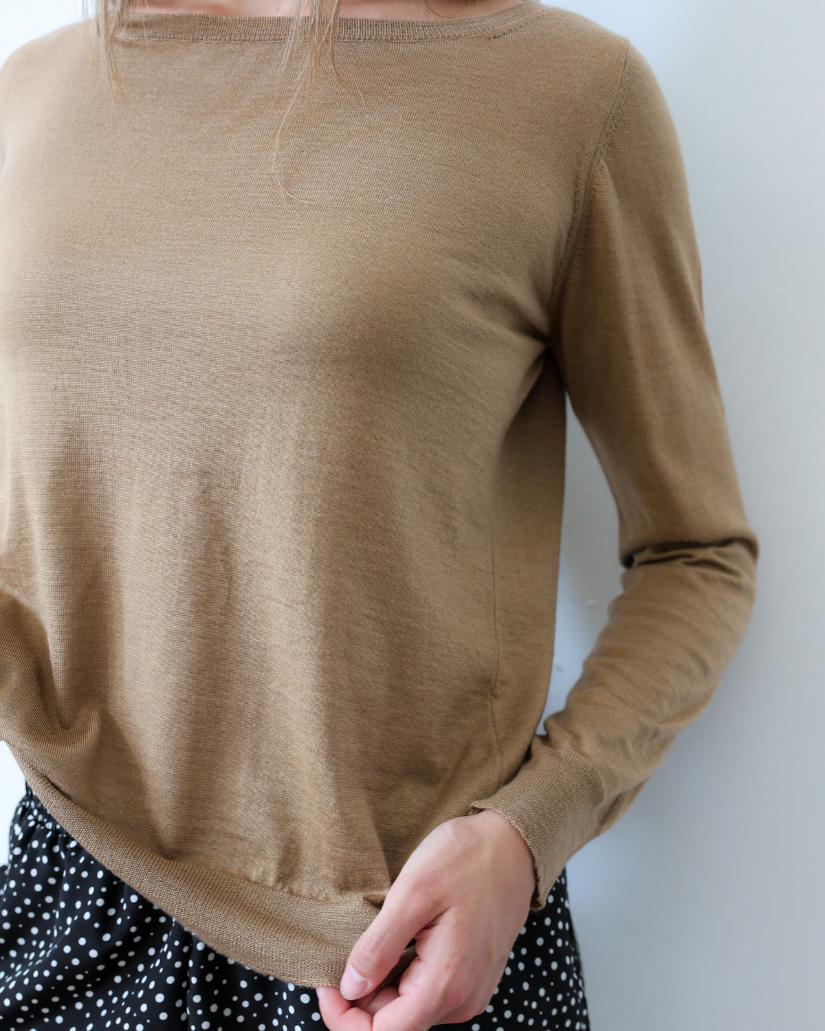 LISE 24.24 — Maglia Manica Lunga in Cashmere e Seta — Filato Cariaggi Jaipur, Maglificio Veneto, Made in Italy