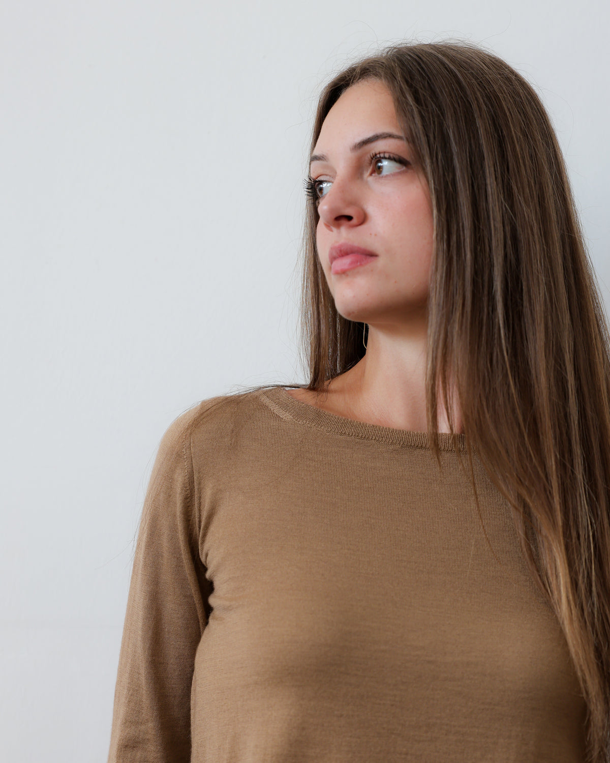 LISE 24.24 — Maglia Manica Lunga in Cashmere e Seta — Filato Cariaggi Jaipur, Maglificio Veneto, Made in Italy