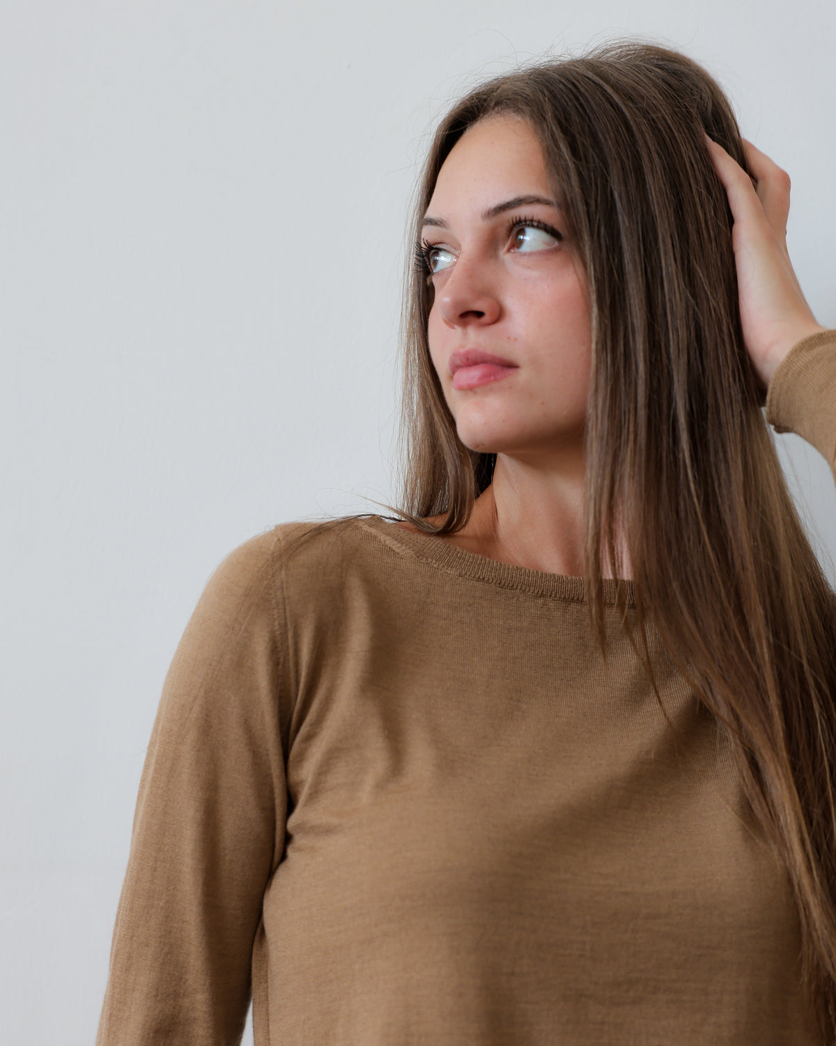 LISE 24.24 — Maglia Manica Lunga in Cashmere e Seta — Filato Cariaggi Jaipur, Maglificio Veneto, Made in Italy