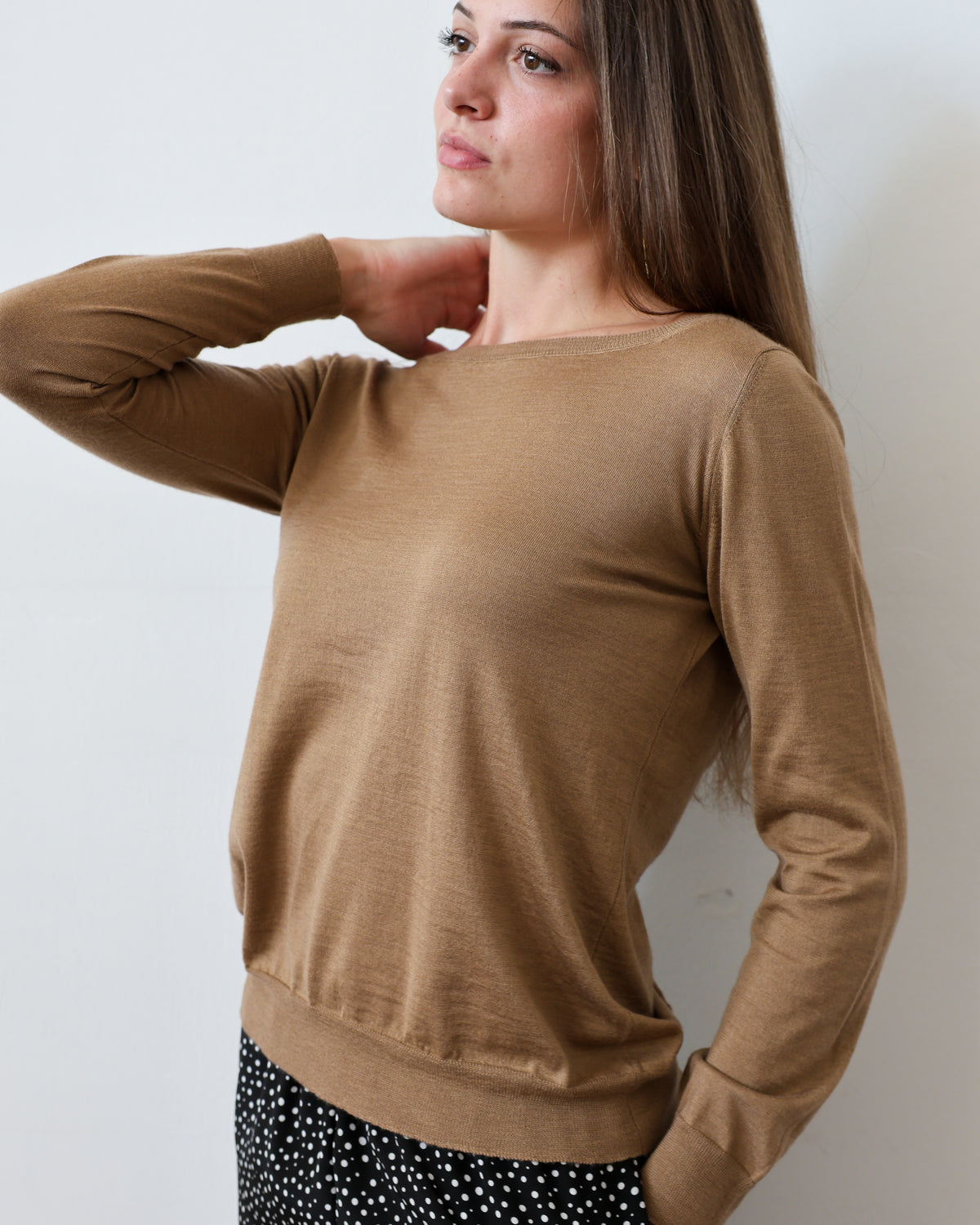 LISE 24.24 — Maglia Manica Lunga in Cashmere e Seta — Filato Cariaggi Jaipur, Maglificio Veneto, Made in Italy