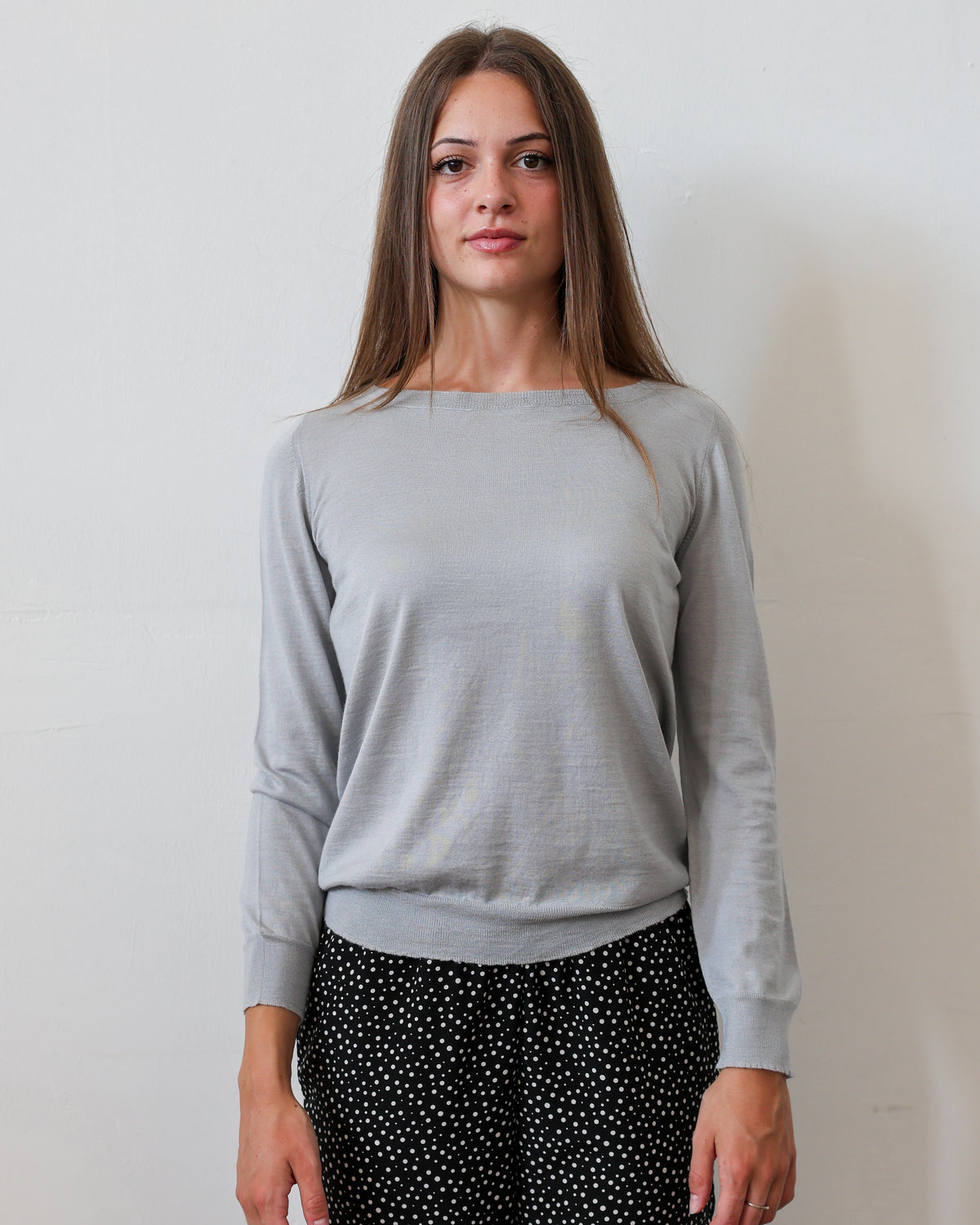 LISE 24.24 — Maglia Manica Lunga in Cashmere e Seta — Filato Cariaggi Jaipur, Maglificio Veneto, Made in Italy