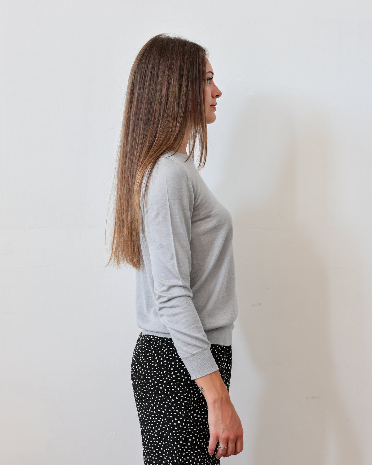 LISE 24.24 — Maglia Manica Lunga in Cashmere e Seta — Filato Cariaggi Jaipur, Maglificio Veneto, Made in Italy