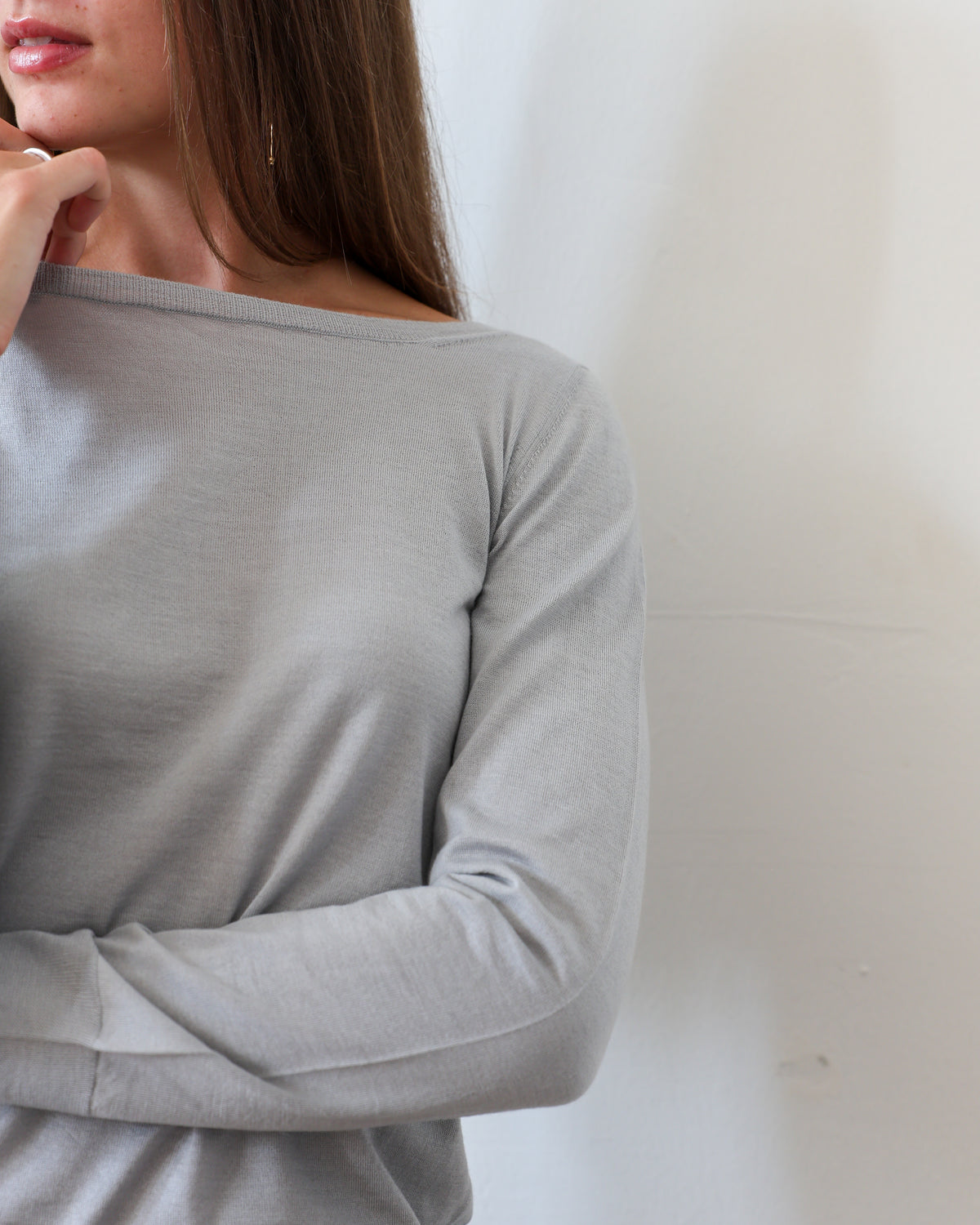 LISE 24.24 — Maglia Manica Lunga in Cashmere e Seta — Filato Cariaggi Jaipur, Maglificio Veneto, Made in Italy
