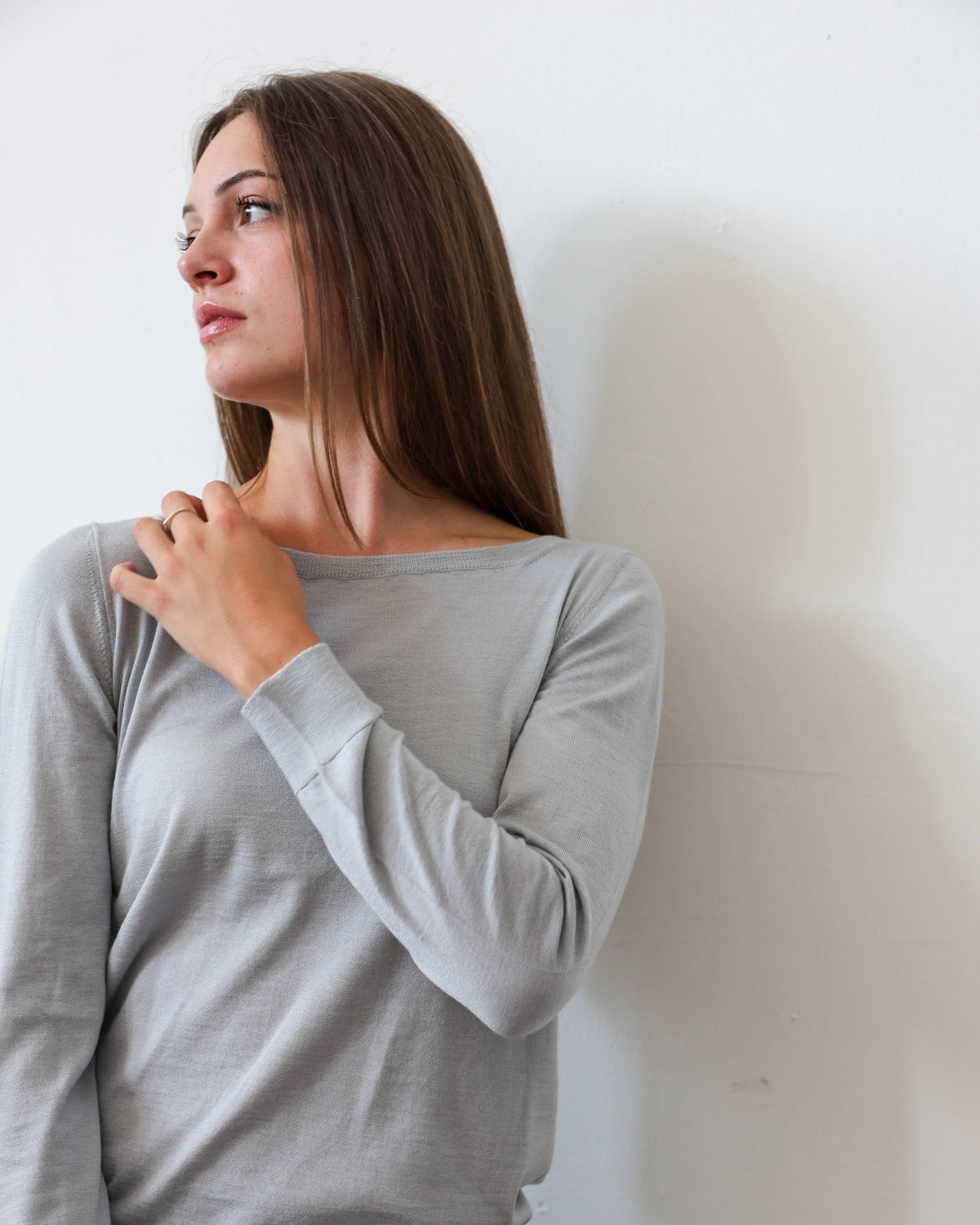 LISE 24.24 — Maglia Manica Lunga in Cashmere e Seta — Filato Cariaggi Jaipur, Maglificio Veneto, Made in Italy