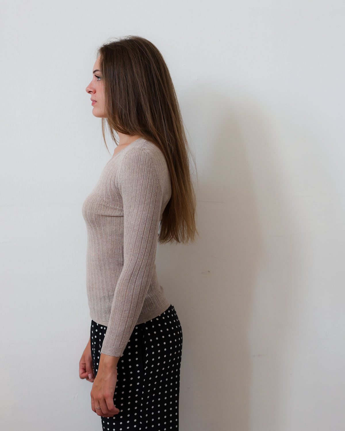 TUYOU 28.28 — Maglia a Costina con Micro Ajour — Zegna Baruffa ExtraFine Merino, Maglificio Veneto, Made in Italy