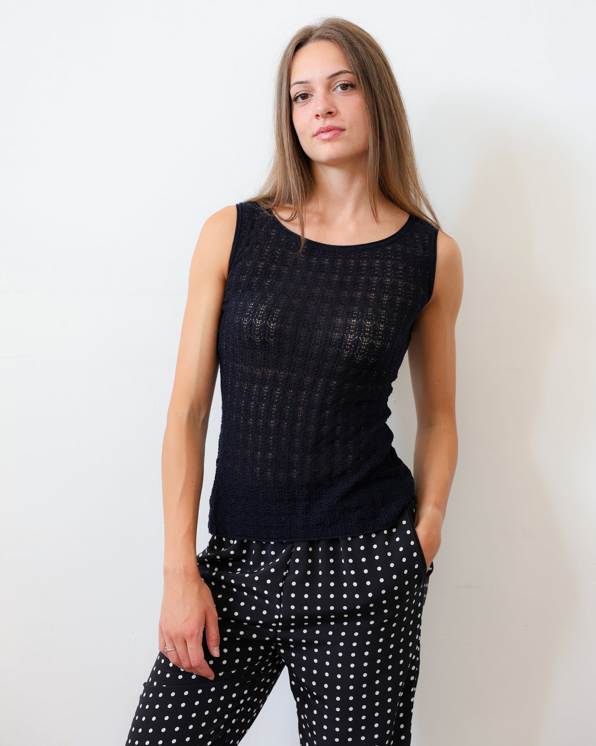 TUYOU 26.26 — Canotta in Pizzo Giapponese Lana ExtraFine Merino — Zegna Baruffa, Maglificio Veneto, Made in Italy