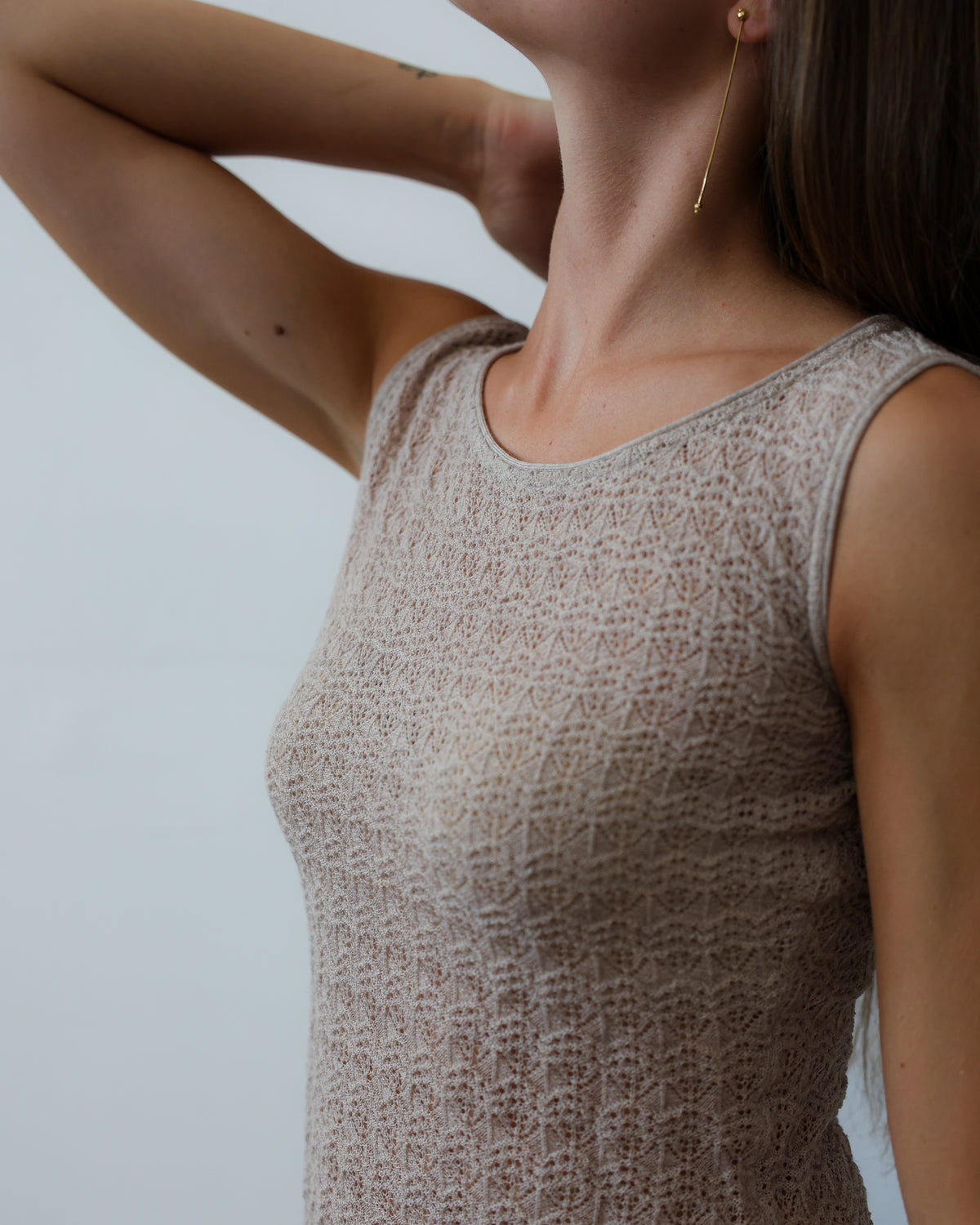 TUYOU 26.26 — Canotta in Pizzo Giapponese Lana ExtraFine Merino — Zegna Baruffa, Maglificio Veneto, Made in Italy