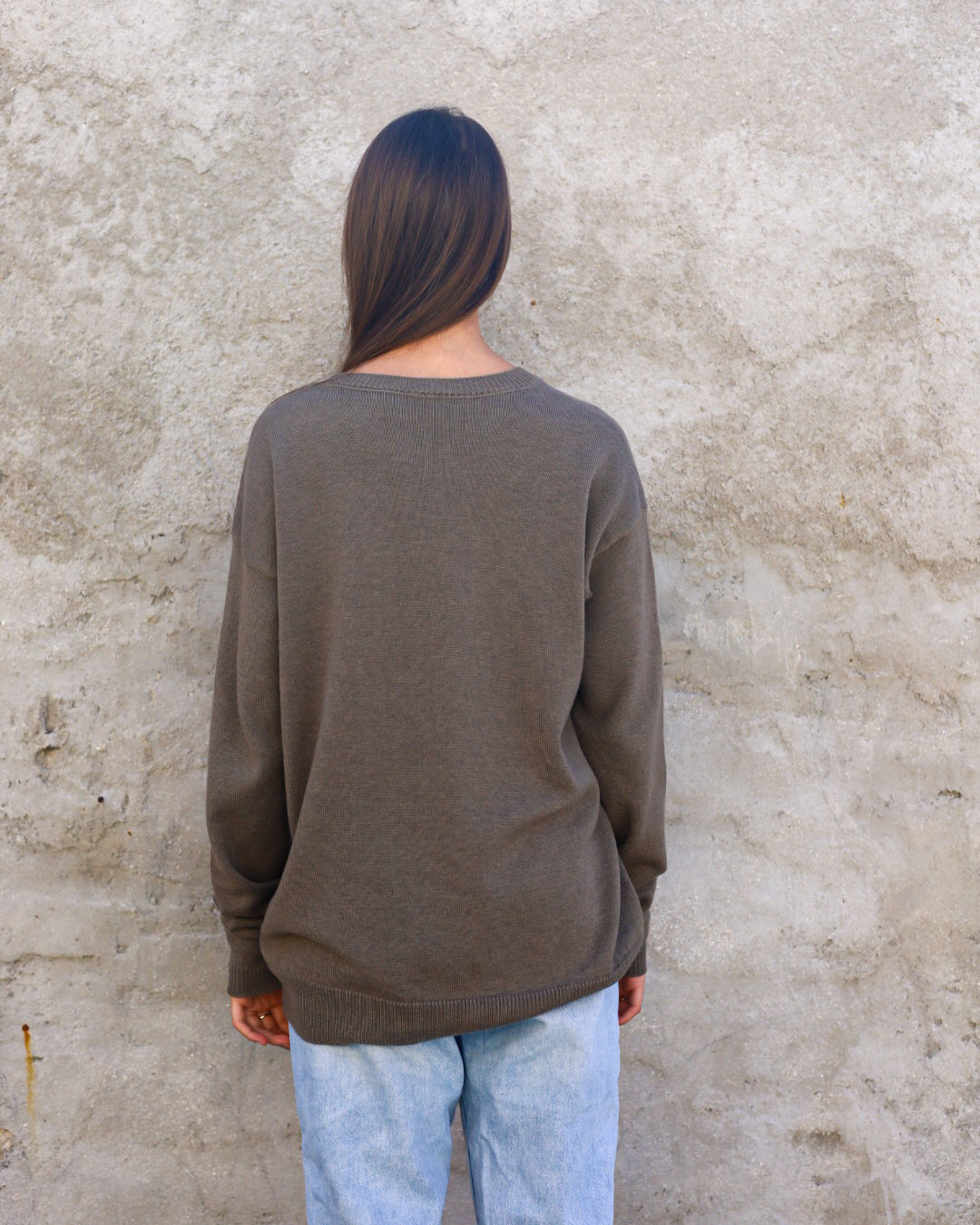 ROSA 22.22 — Maglia girocollo in lana vergine Botto Giuseppe 140s, finezza 7 — Laboratorio artigianale veneto, Made in Italy