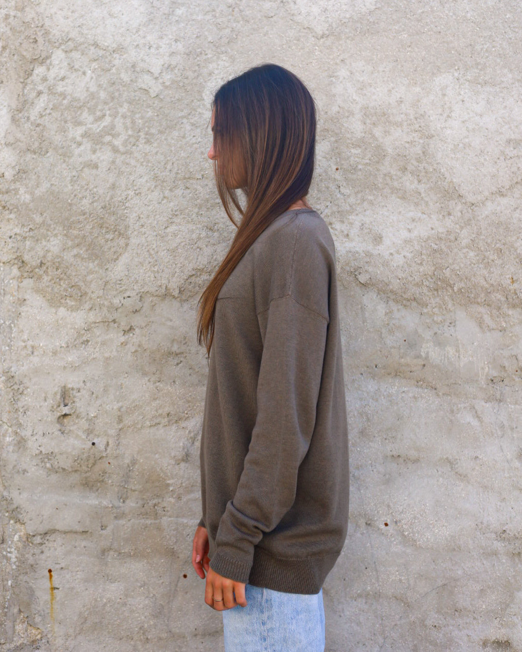 ROSA 22.22 — Maglia girocollo in lana vergine Botto Giuseppe 140s, finezza 7 — Laboratorio artigianale veneto, Made in Italy