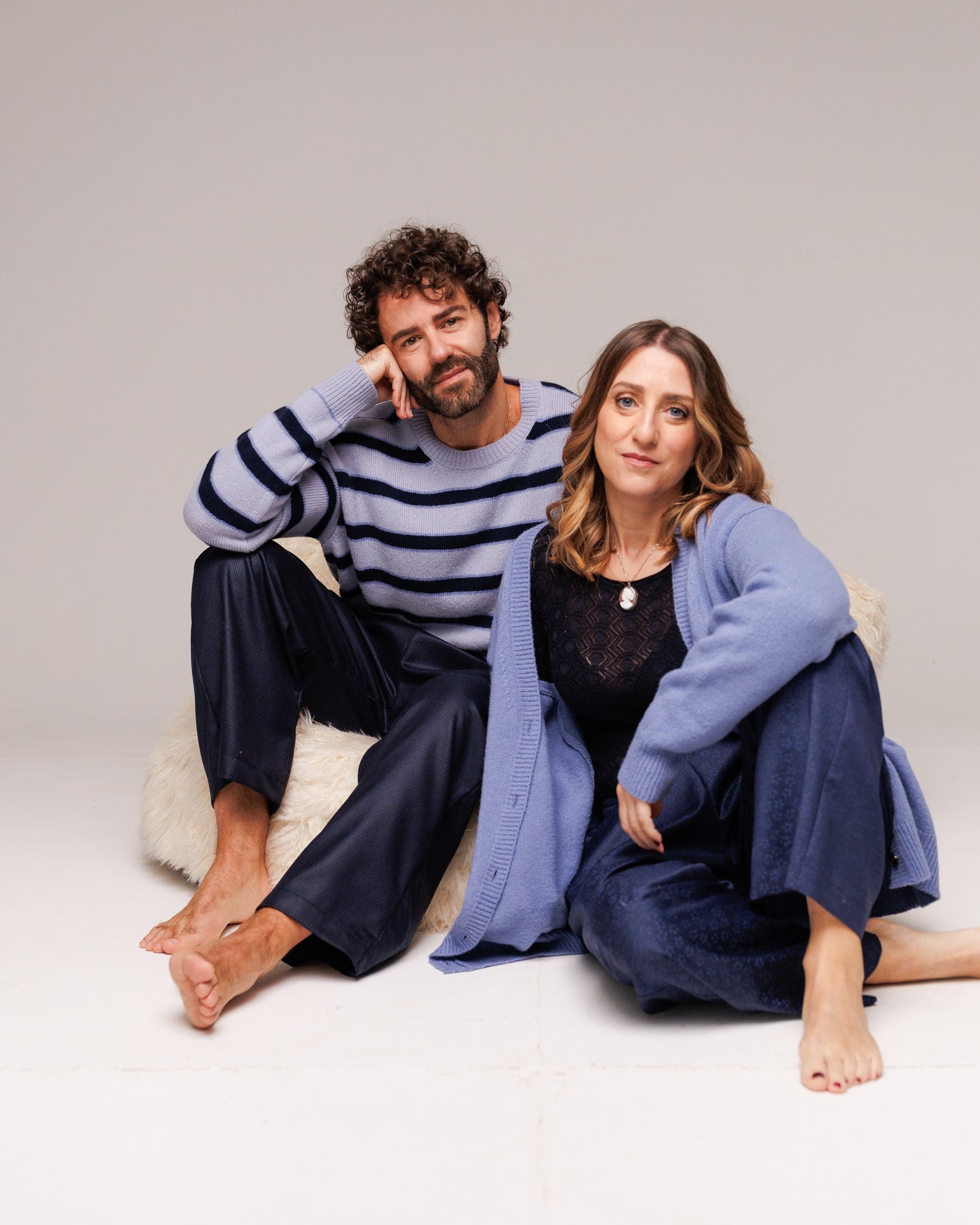 Pantalone Loungewear con Elastico in Vita - Lana 120s e Seta Made in Italy