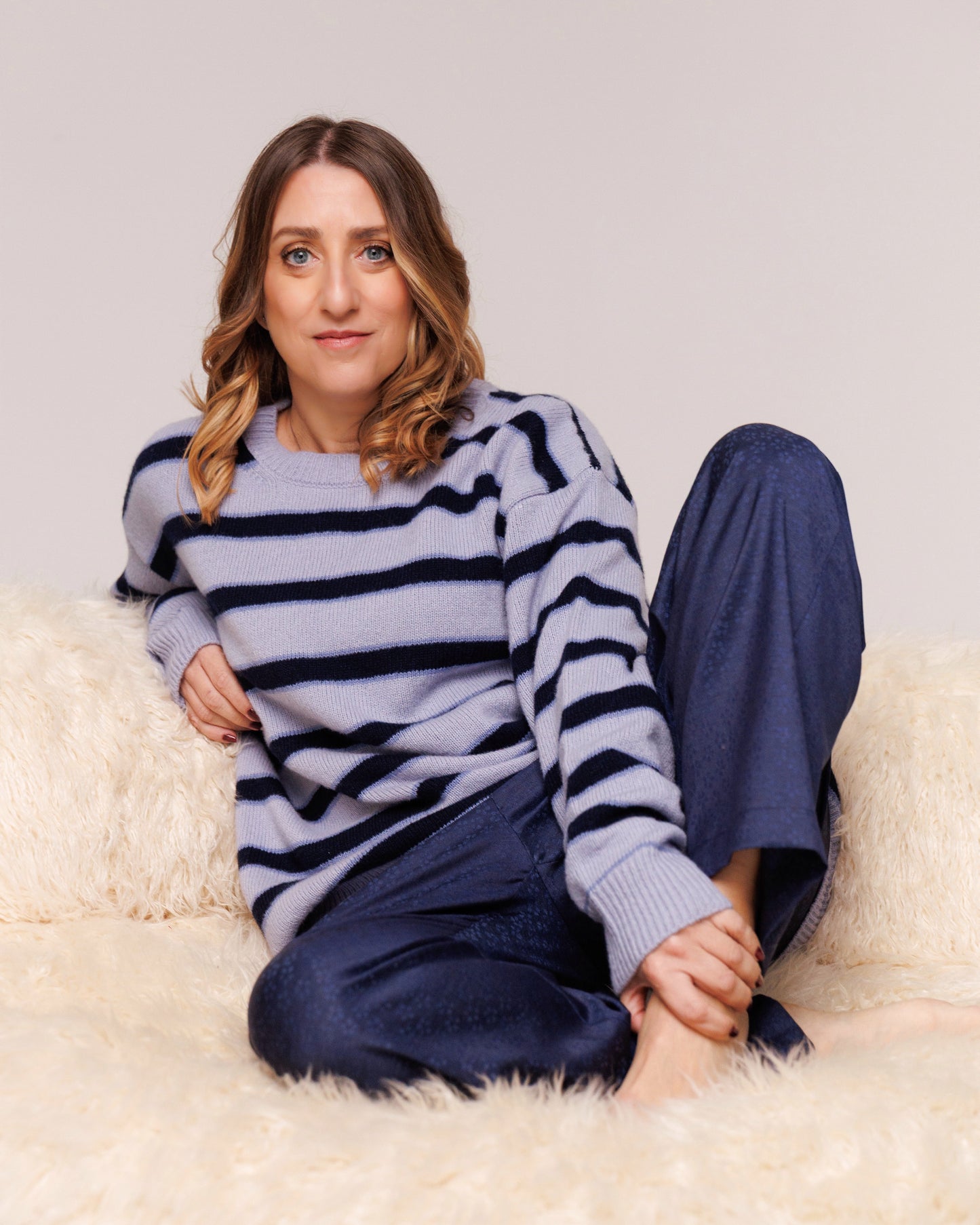 Pantalone Loungewear con Elastico in Vita - Lana 120s e Seta Made in Italy