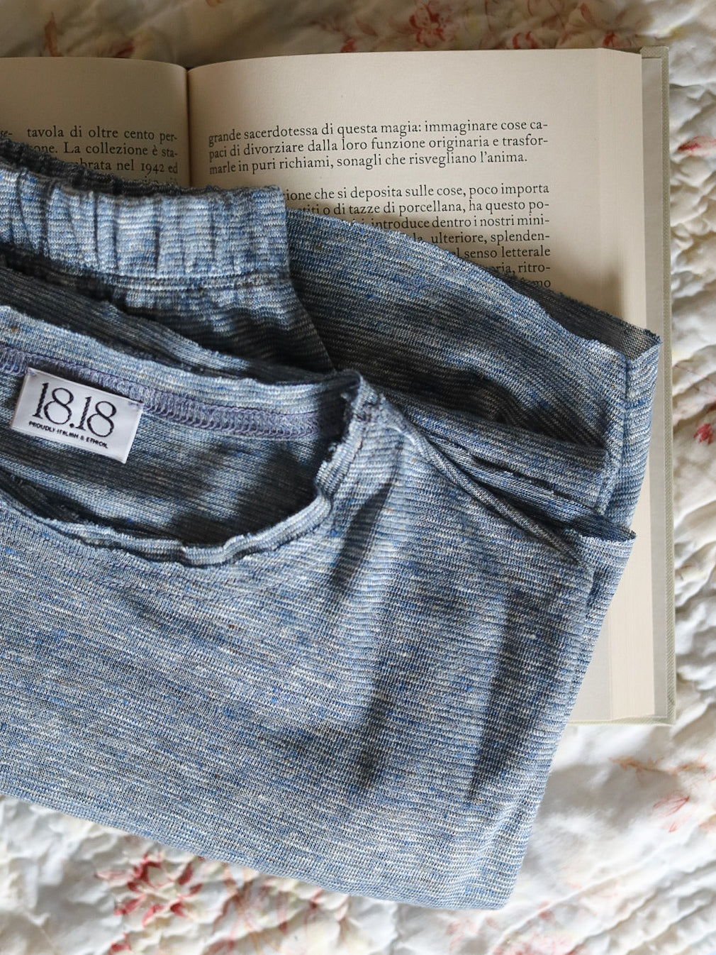 MIRZA 55.55 — Pigiama in Jersey di Lino 100% — Made in Italy