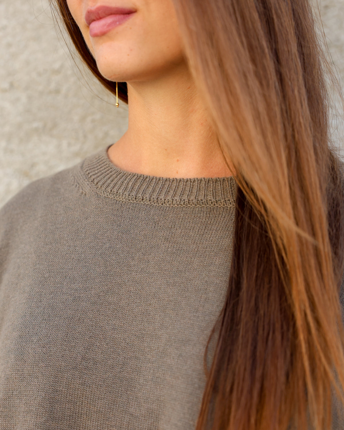 ROSA 22.22 — Maglia girocollo in lana vergine Botto Giuseppe 140s, finezza 7 — Laboratorio artigianale veneto, Made in Italy