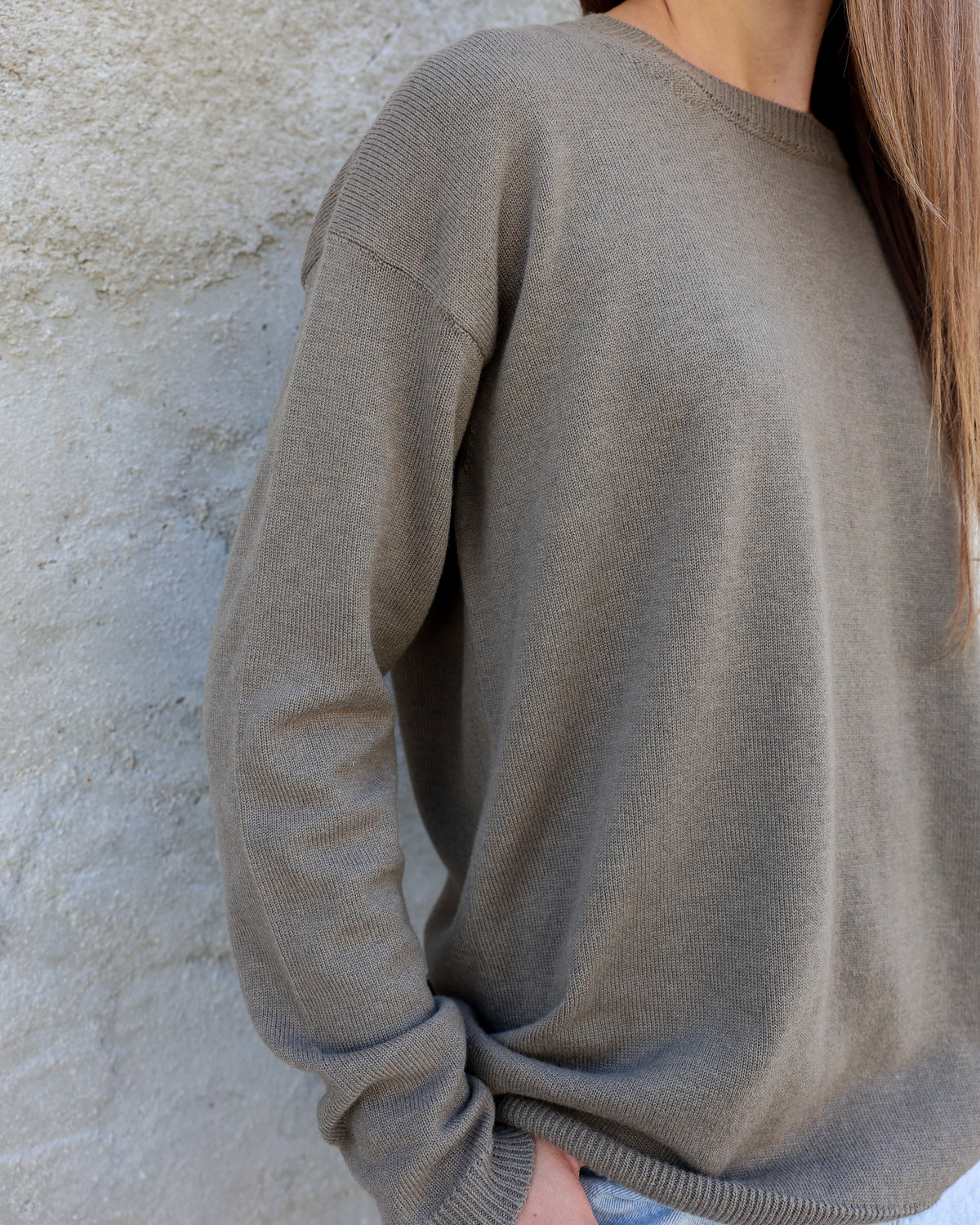 ROSA 22.22 — Maglia girocollo in lana vergine Botto Giuseppe 140s, finezza 7 — Laboratorio artigianale veneto, Made in Italy