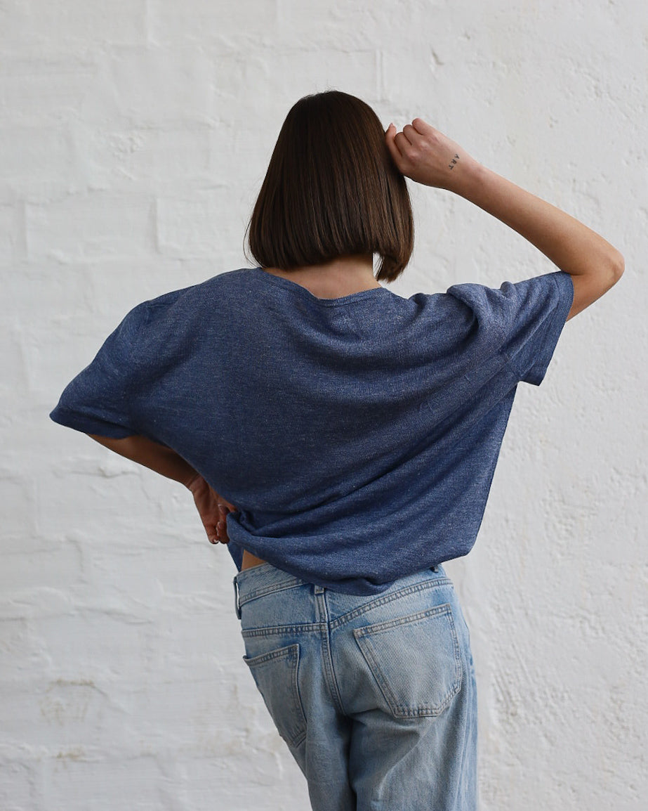 LOVE 23.23 — T-shirt in Lino e Seta Tussah — Maglificio Artigianale Veneto, Made in Italy