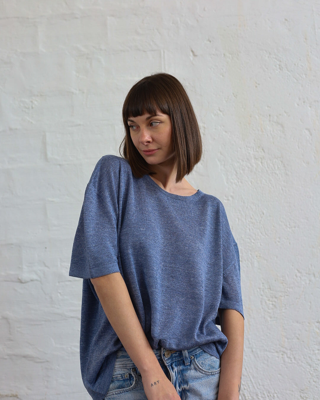 LOVE 23.23 — T-shirt in Lino e Seta Tussah — Maglificio Artigianale Veneto, Made in Italy