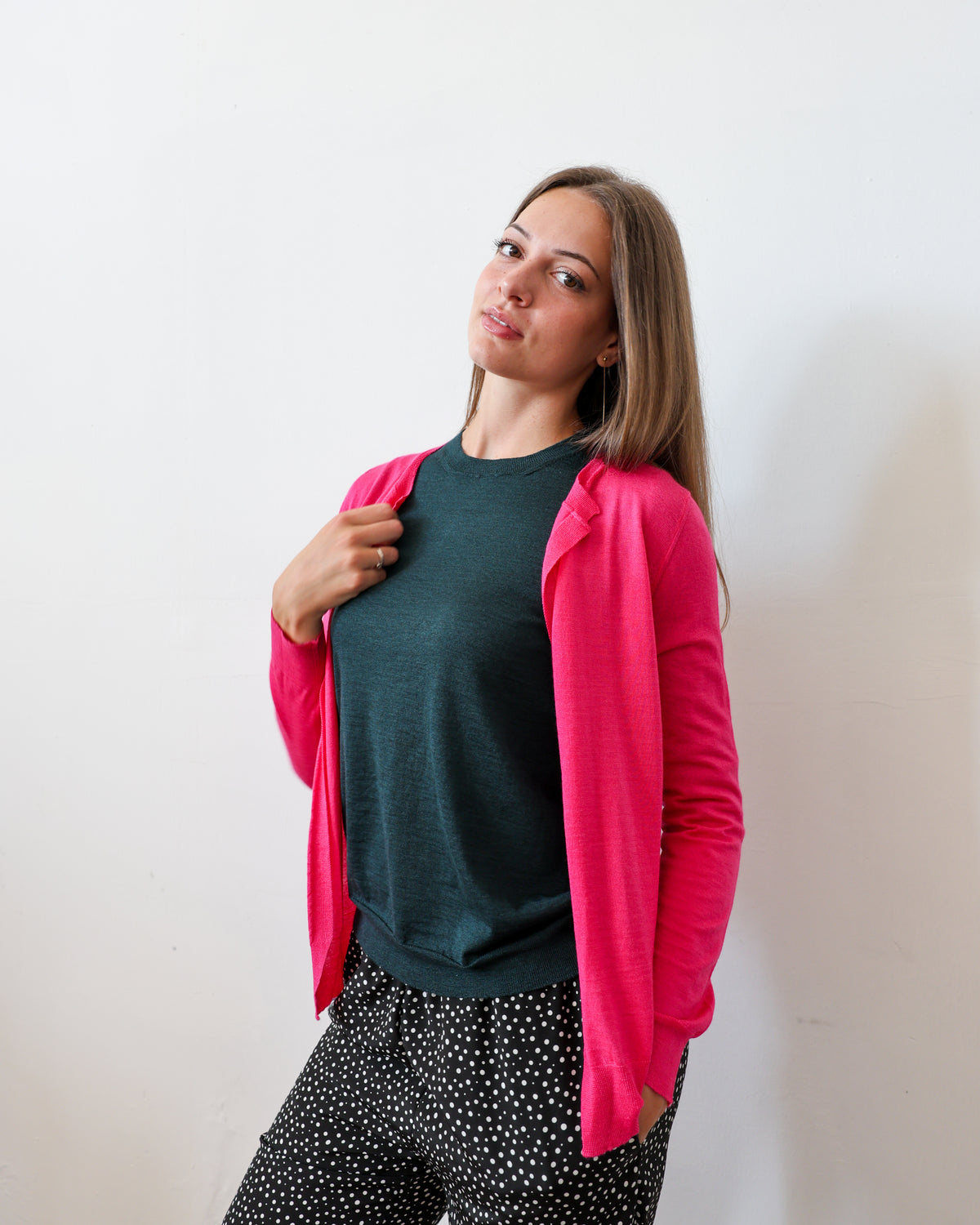 LISE 22.22 — Cardigan in Cashmere e Seta — Filato Cariaggi Jaipur, Maglificio Veneto, Made in Italy