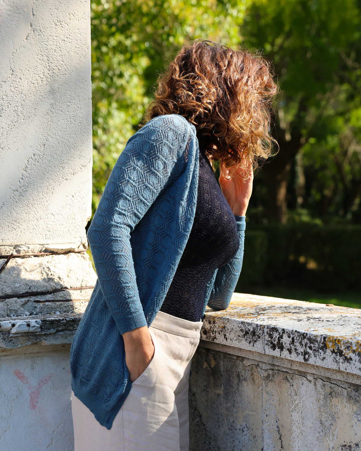 TUYOU 23.23 — Cardigan in Pizzo di Lana ExtraFine Merino — Zegna Baruffa, Maglificio Veneto, Made in Italy