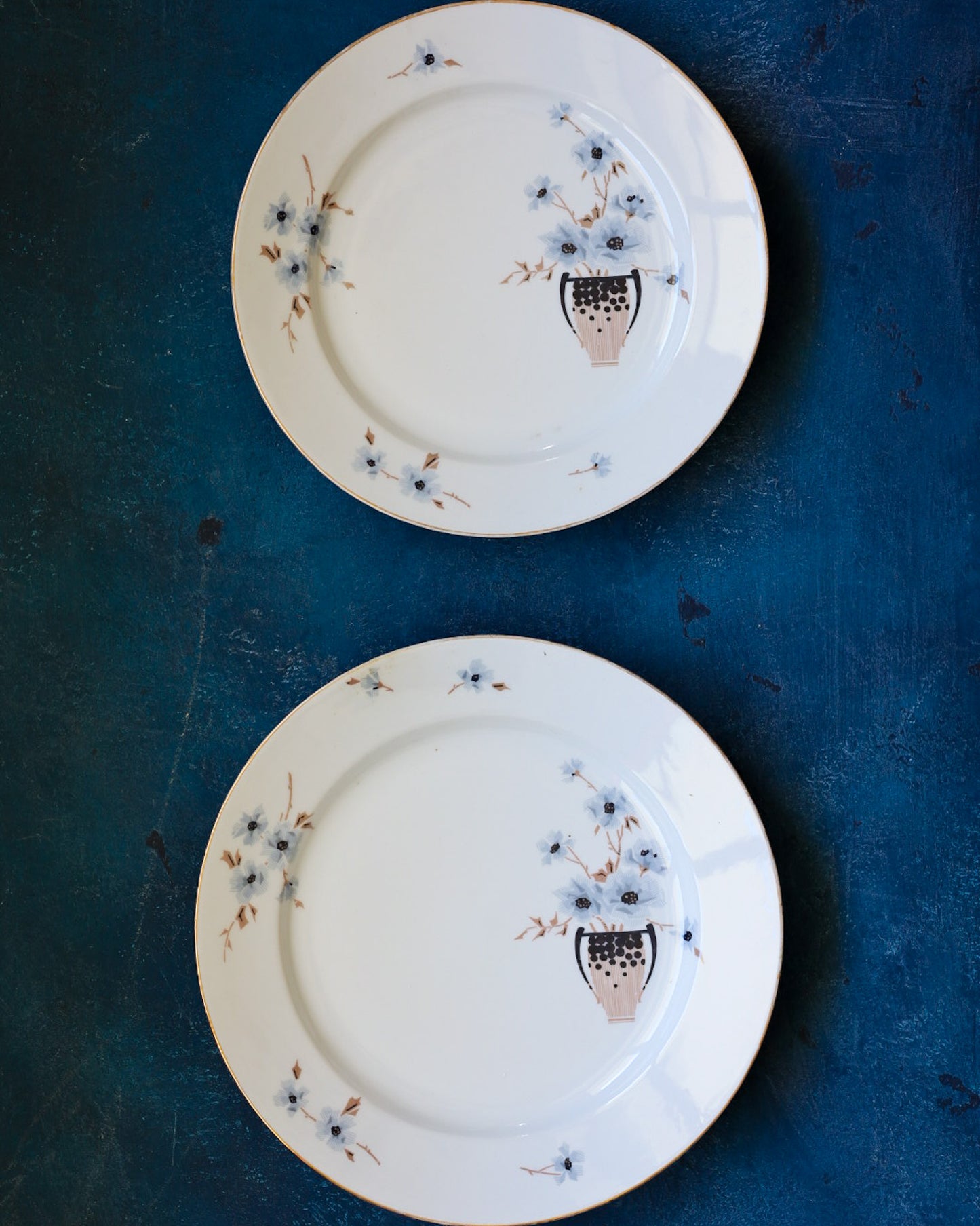 Grande servizio di piatti Limonges da 10 coperti con doppi piatti 69 pezzi