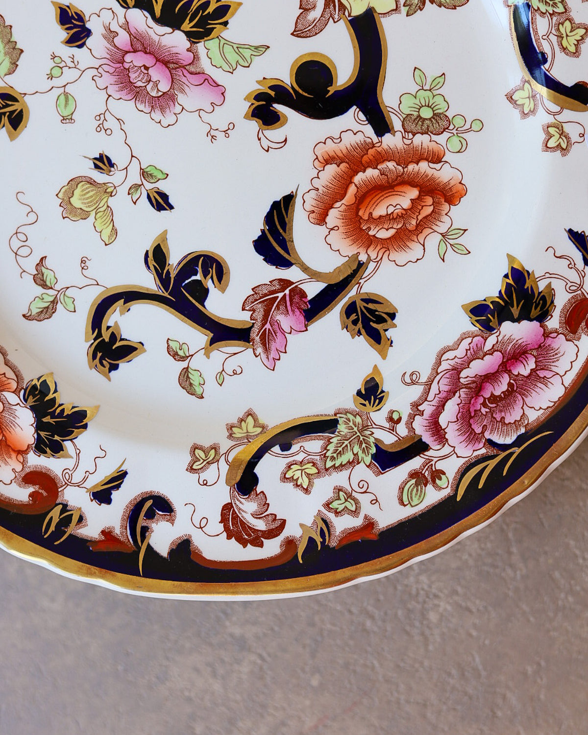 Set di Sei Piatti Mason's "Mandalay", Ironstone a Decoro Mandalay, Prima Metà del Novecento – Anni Sessanta