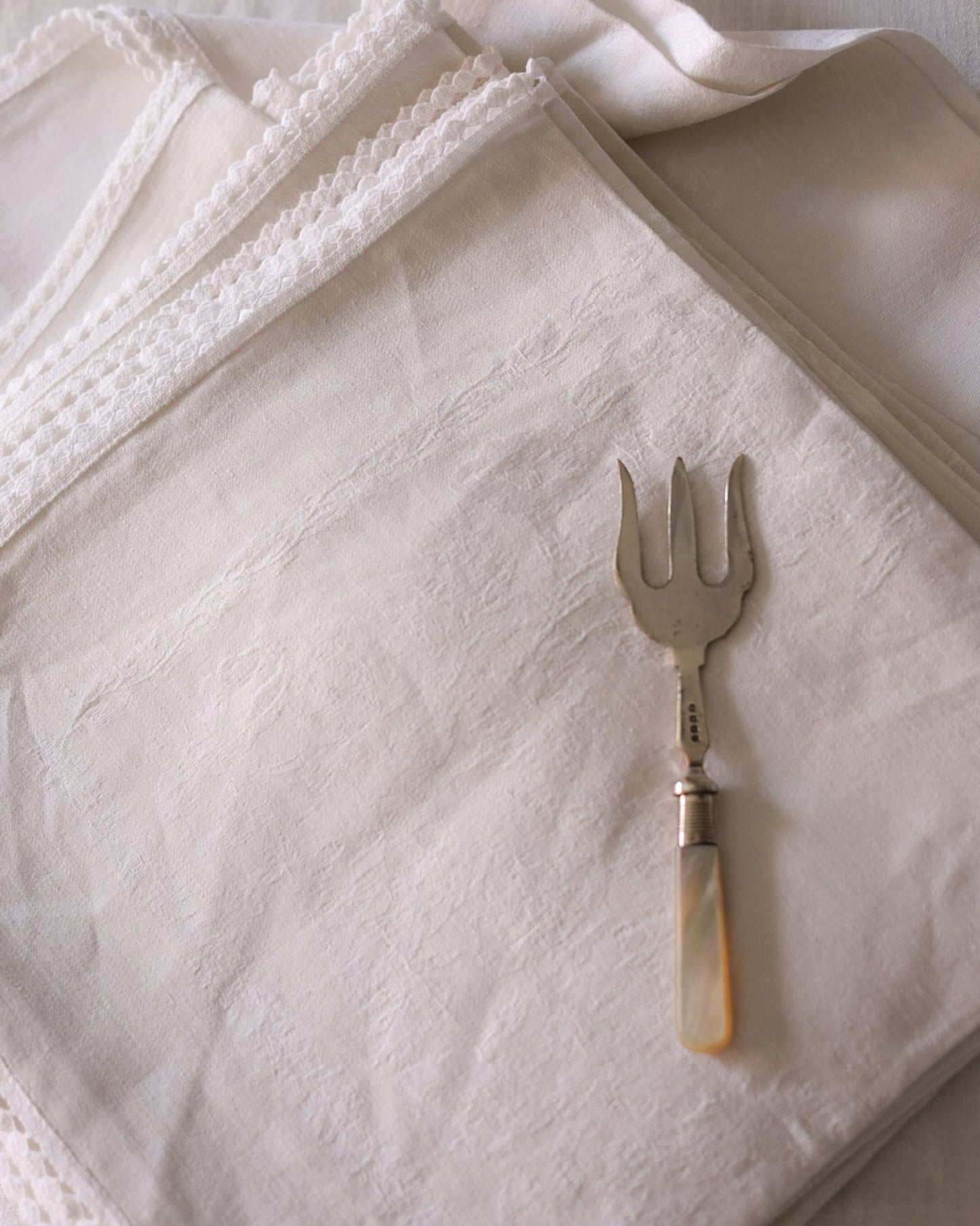 Tovaglia di quasi 5 metri in fiandra di lino con 12 tovaglioli