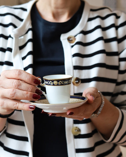 Servizio da caffè da 12 tazzine Richard Ginori Museo decoro conchiglia