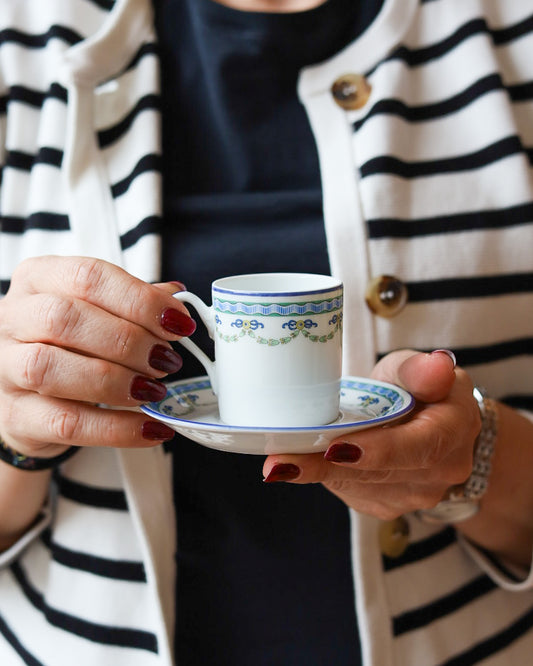 Servizio da caffè da 12 tazzine Richard Ginori Elena decoro Manuela
