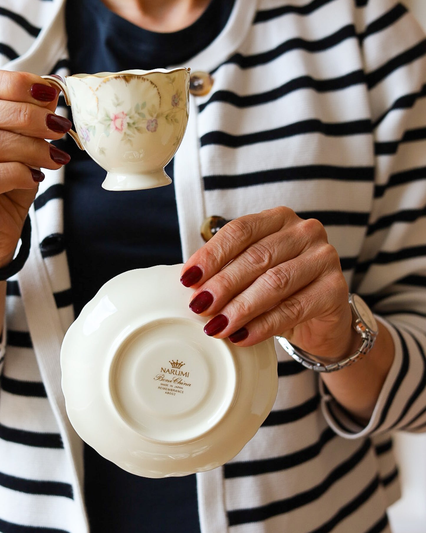 Servizio caffè in porcellana Giapponese Nerumi decoro Remembrance da 12 persone